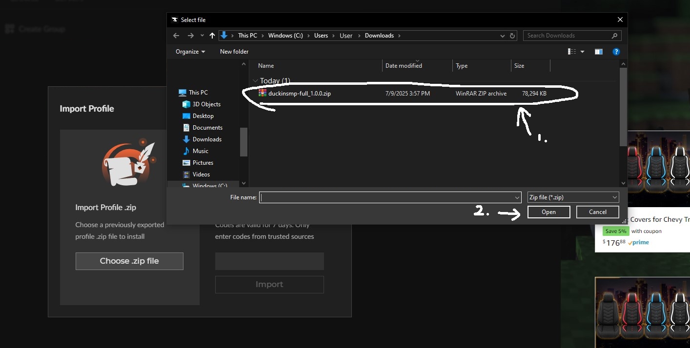 Import Modpack